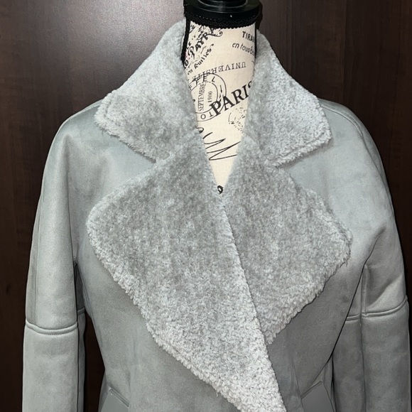 Calvin Klein Jackets & Blazers - Calvin Klein Faux Shearling Coat, Gray, Size: XS, *NWT*